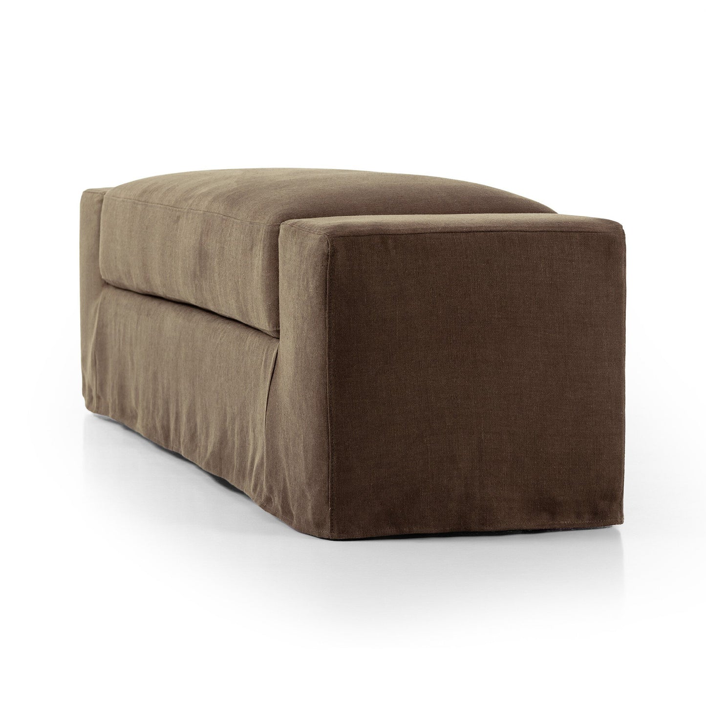 Wide Arm Slipcover Accent Bench