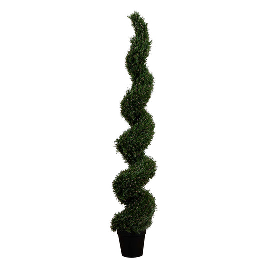 7' UV Resistant Artificial Rosemary Spiral Topiary Tree