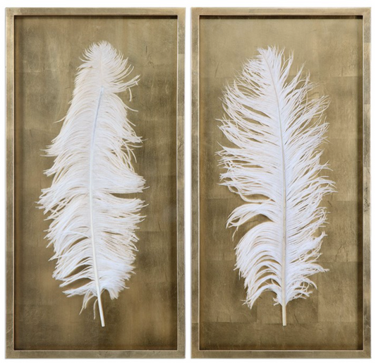 White Feathers Shadow Box S/2